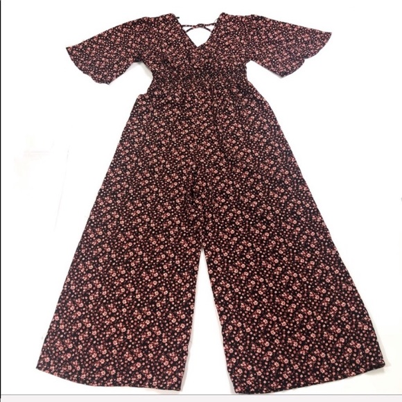 Good Luck Gem Smocked Waist Wide Leg Jumpsuit - Picture 4 of 11